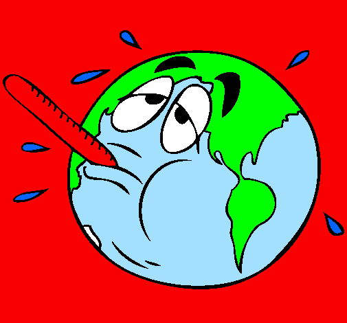 Desenho Aquecimento global pintado por felipe