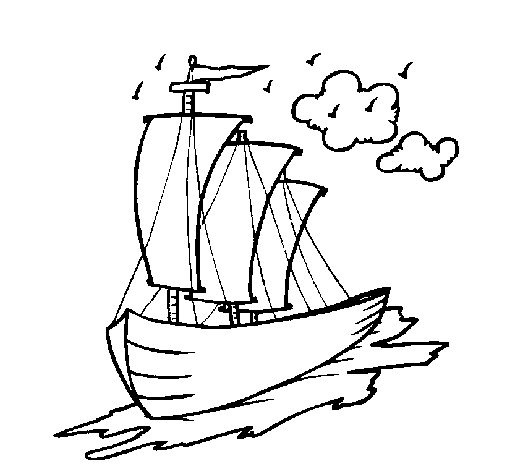 Desenho Barco veleiro pintado por barco2