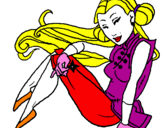 Desenho Princesa ninja pintado por erica