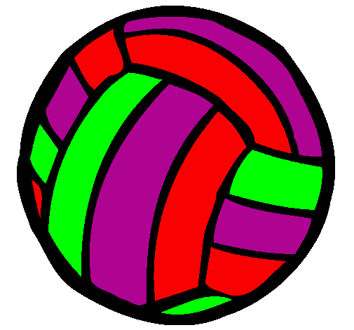Desenho Bola de voleibol pintado por leo <3