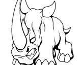 Desenho Rinoceronte II pintado por Peixão