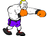 Desenho Boxeador pintado por JEAN