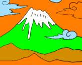 Desenho Monte Fuji pintado por elen
