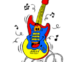 Desenho Guitarra pintado por guitarra