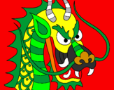 Desenho Cabeça de dragão pintado por ayumi kavaguchi