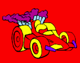 Desenho Carro de Fórmula 1 pintado por m