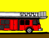 Desenho Camião de bombeiros com escada pintado por dj xrl8