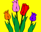 Desenho Tulipa pintado por alana