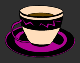 Desenho Taça de café pintado por tatha =)