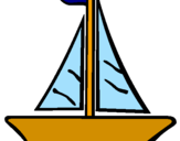 Desenho Barco veleiro pintado por mau