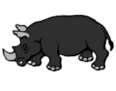 Desenho Rinoceronte pintado por ju