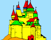 Desenho Castelo medieval pintado por jacare