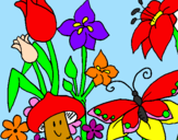 Desenho Fauna e Flora pintado por O colorido