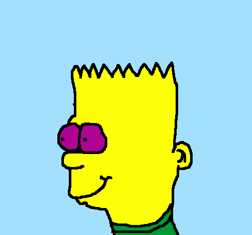 Desenho Bart pintado por MURILO