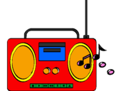 Desenho Radio cassette 2 pintado por pandeiro
