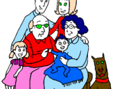 Desenho Família pintado por hinata