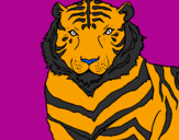 Desenho Tigre pintado por Gabrielly