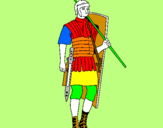 Desenho Soldado romano pintado por Sansão