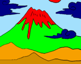Desenho Monte Fuji pintado por reginaldo