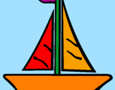 Desenho Barco veleiro pintado por GUSTAVO