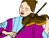 Desenho Violinista pintado por mar2000