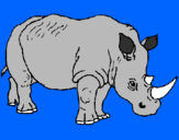 Desenho Rinoceronte pintado por beatriz