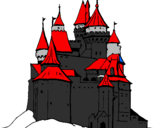 Desenho Castelo medieval pintado por Henrique castelo
