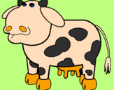 Desenho Vaca pensativa pintado por Davi