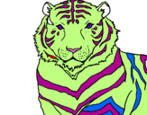 Desenho Tigre pintado por joão