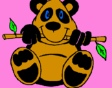 Desenho Urso panda pintado por nathalia
