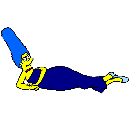 Desenho Marge pintado por caio