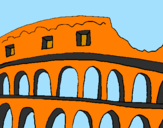 Desenho Coliseu pintado por Beth