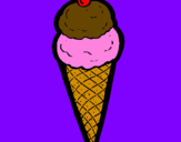 Desenho Cone de gelado pintado por leylane 