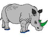 Desenho Rinoceronte pintado por caio