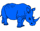 Desenho Rinoceronte pintado por vitor