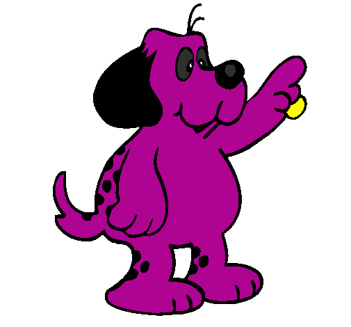 Desenho Cão 10 pintado por cachorro roxo