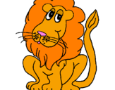 Desenho Leão pintado por nayhara
