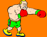 Desenho Boxeador pintado por gabriel antonio