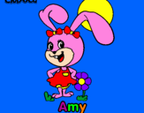 Desenho Amy pintado por Amy a coelhinha