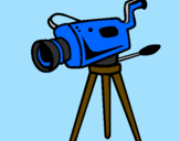 Desenho Câmera de cinema pintado por nega