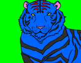 Desenho Tigre pintado por joão