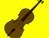 Desenho Violino pintado por luisa