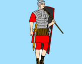 Desenho Soldado romano pintado por guarda I