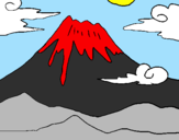 Desenho Monte Fuji pintado por luis guilherme