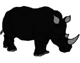 Desenho Rinoceronte pintado por neymar