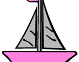 Desenho Barco veleiro pintado por daniel