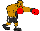 Desenho Boxeador pintado por joao arthur