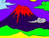 Desenho Monte Fuji pintado por vitor dionizio