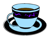 Desenho Taça de café pintado por tamires