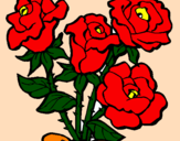 Desenho Ramo de rosas pintado por graziella